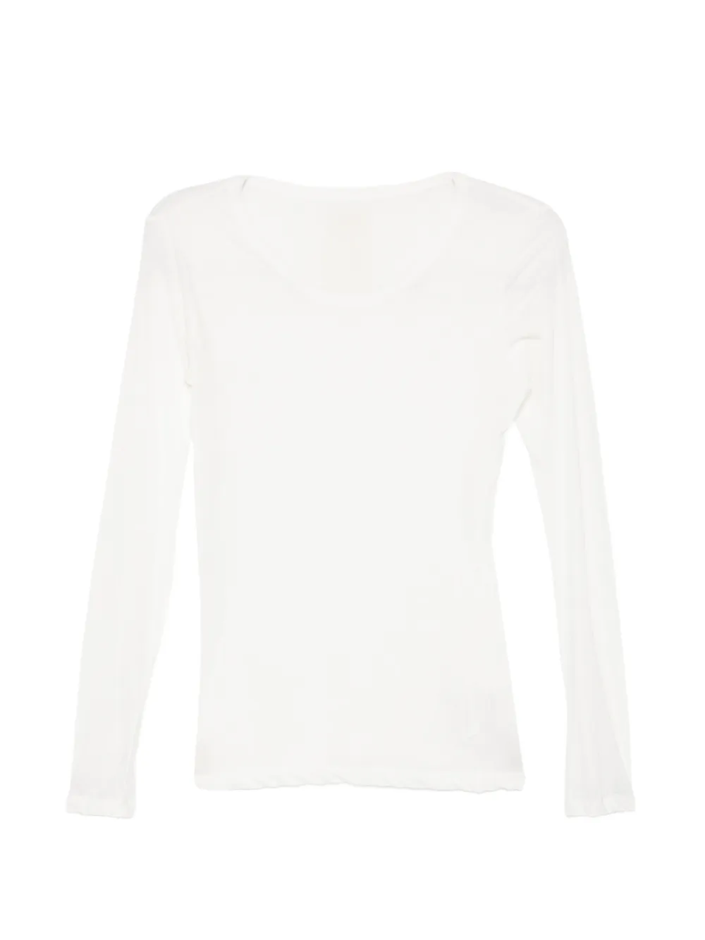 Yohji Yamamoto T-shirt a maniche lunghe - Bianco
