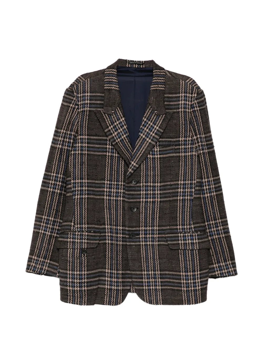 Yohji Yamamoto Blazer a quadri - Marrone