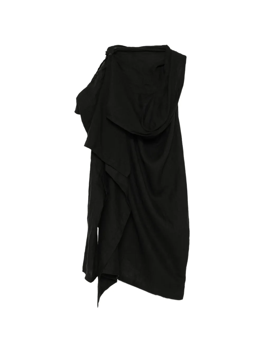 Yohji Yamamoto Blusa drappeggiata - Nero