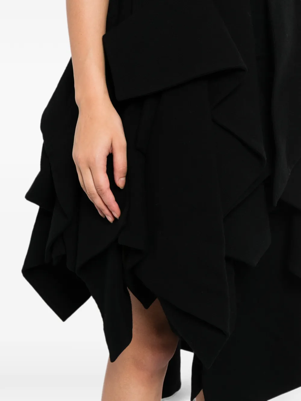 Yohji Yamamoto Asymmetrische jurk Zwart