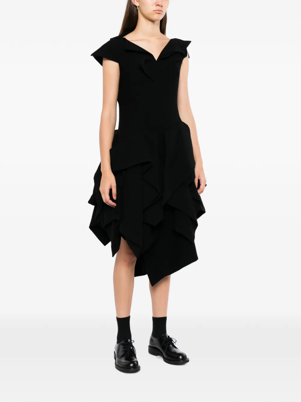 Yohji Yamamoto Asymmetrische jurk Zwart