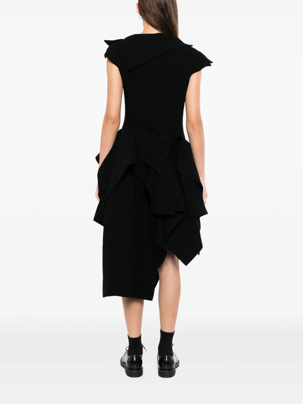 Yohji Yamamoto Asymmetrische jurk Zwart