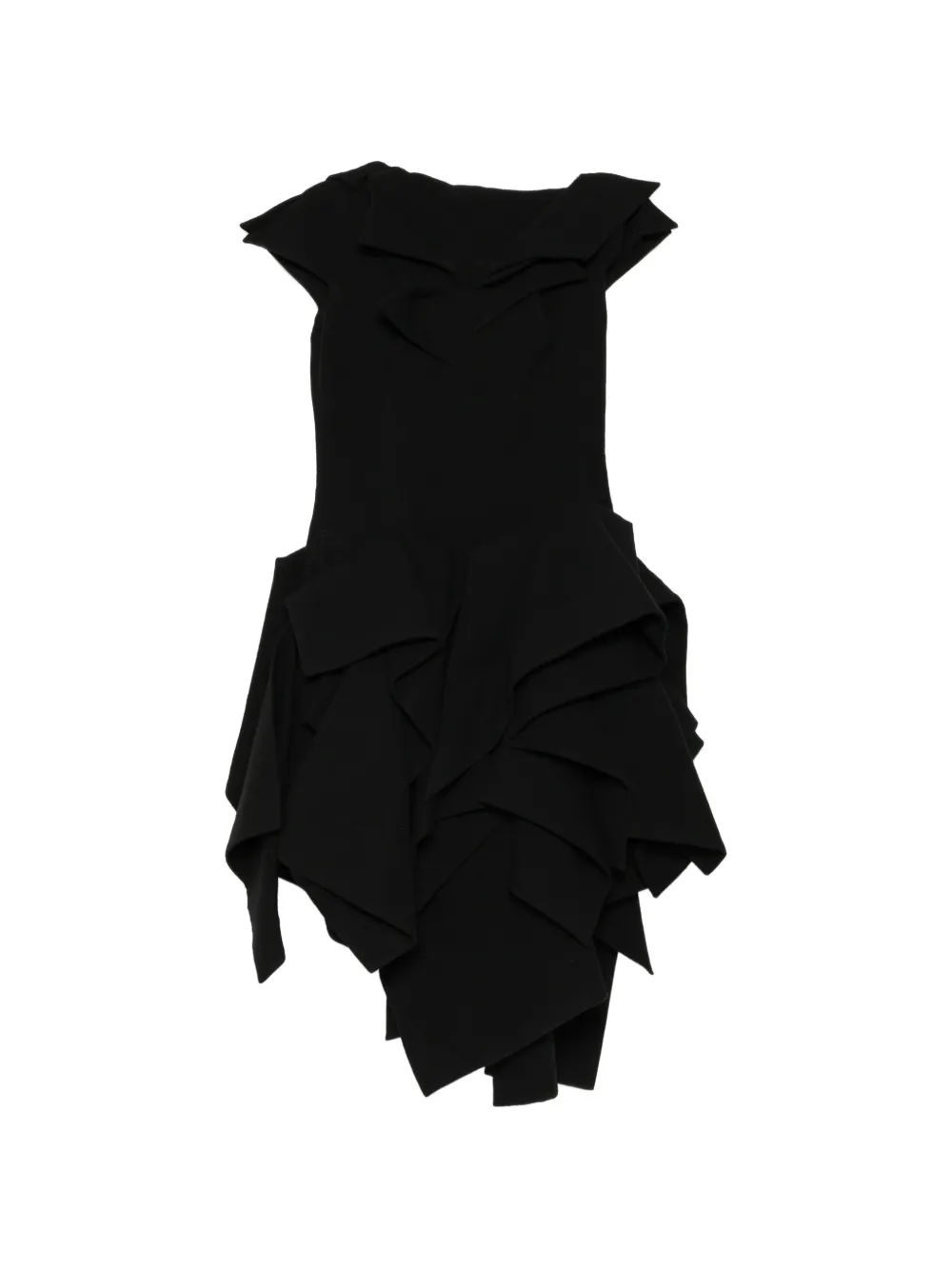 Yohji Yamamoto Abito drappeggiato asimmetrico - Nero