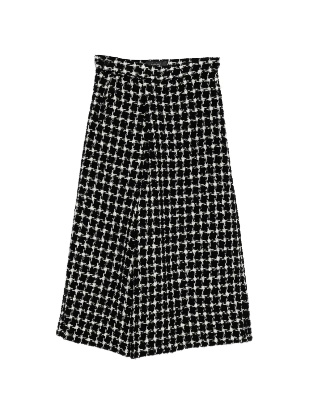 Yohji Yamamoto tweed flared trousers - Nero