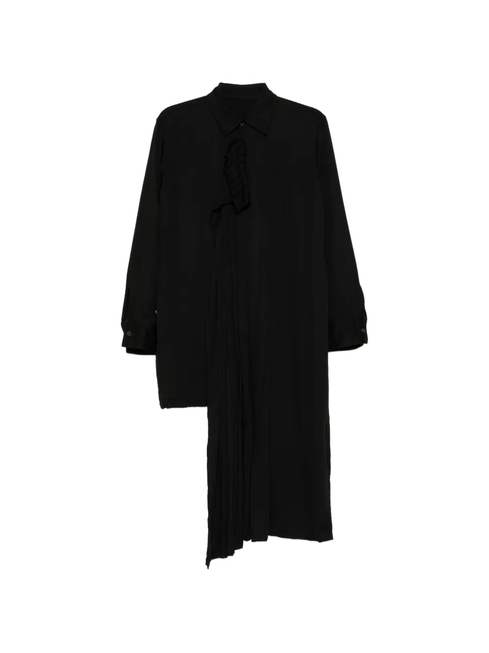 Yohji Yamamoto Camicia con punto smock - Nero