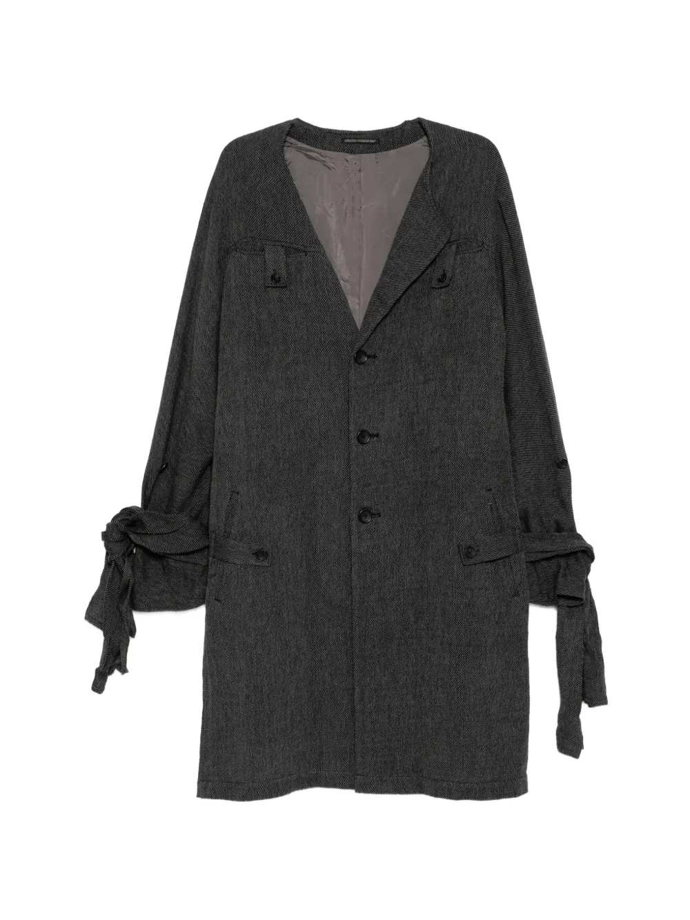 Yohji Yamamoto Cappotto asimmetrico - Grigio