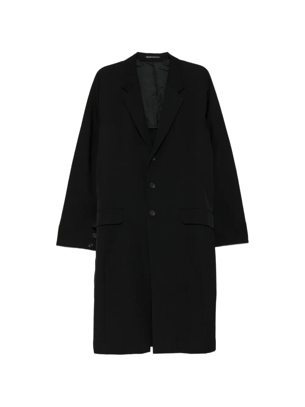 Yohji Yamamoto Cappotto con polsini annodati - Nero
