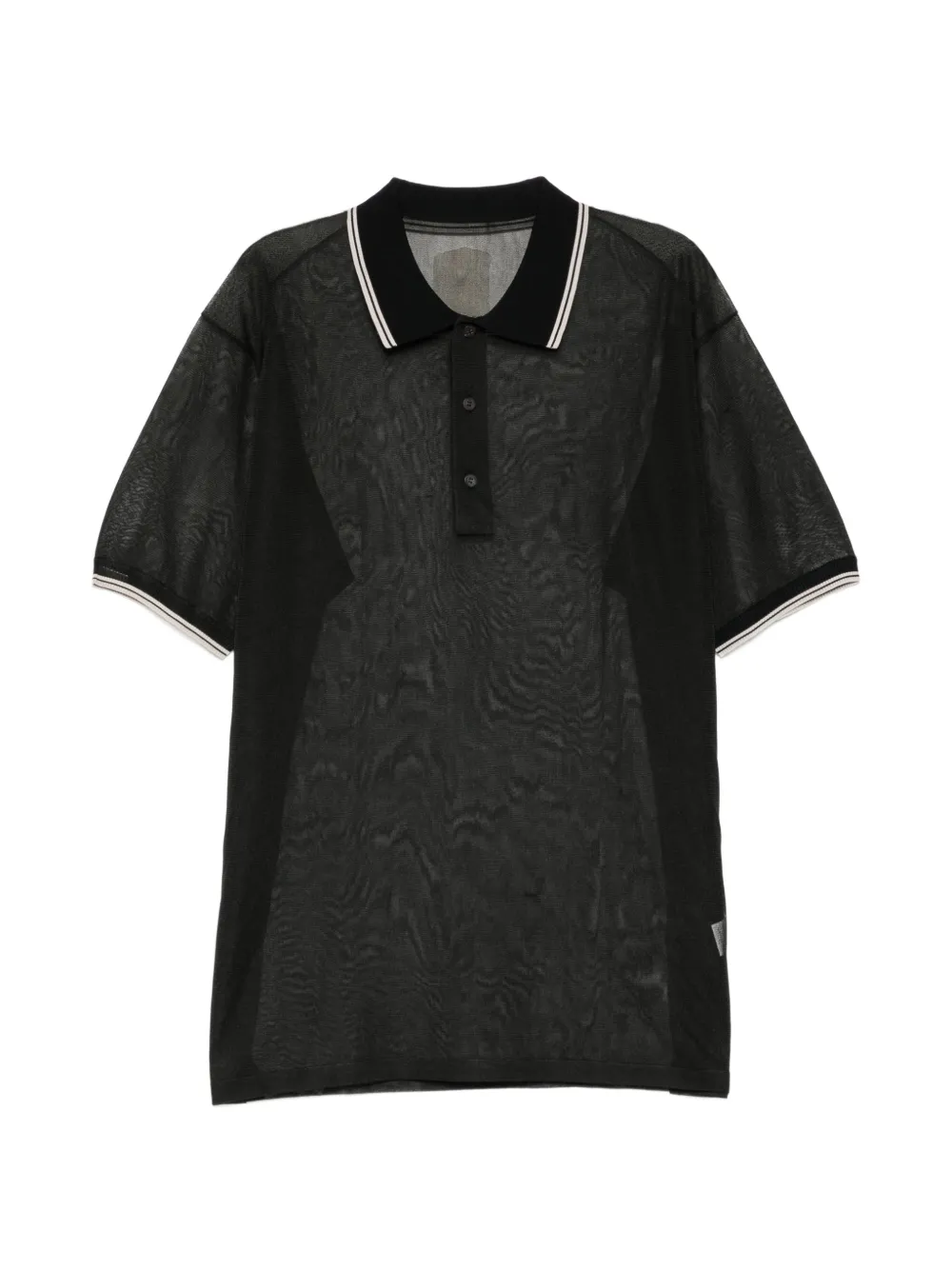 Yohji Yamamoto Mieru R-16g Polo Shirt In Black