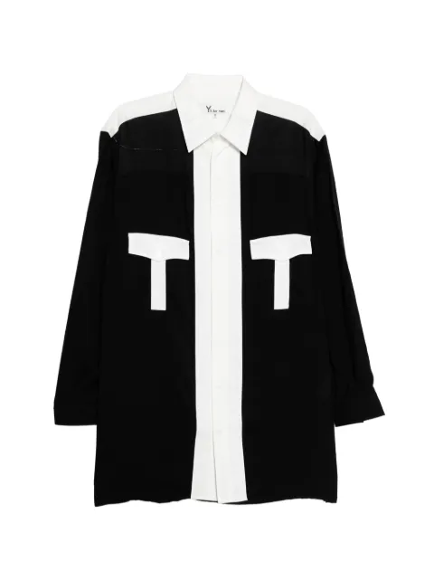 Yohji Yamamoto monochrome-panelled shirt