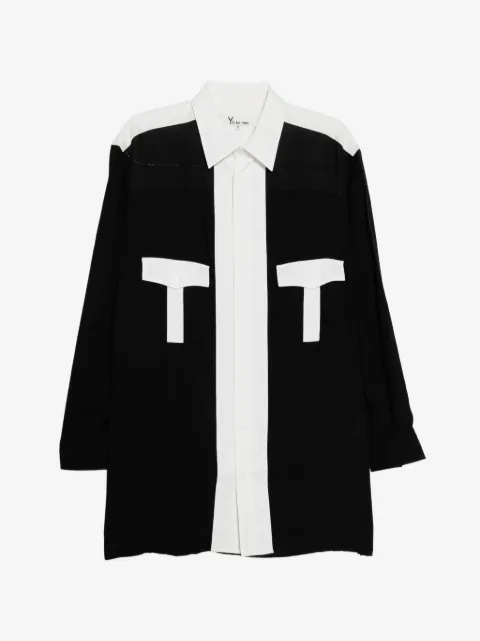 Yohji Yamamoto monochrome-panelled shirt