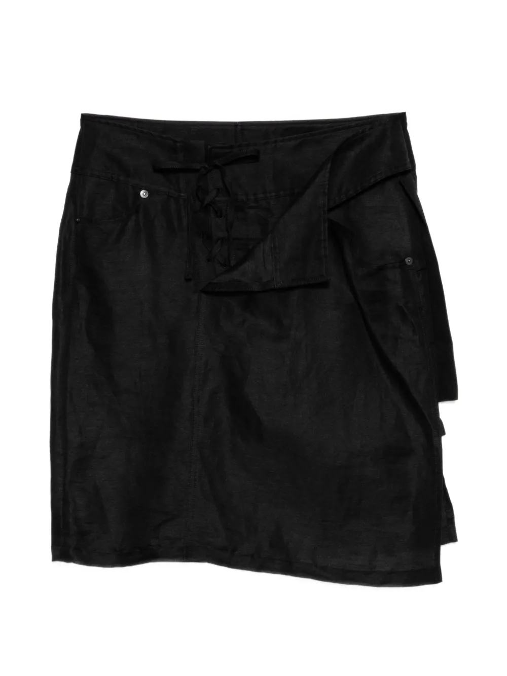 Yohji Yamamoto Gonna con lacci - Nero
