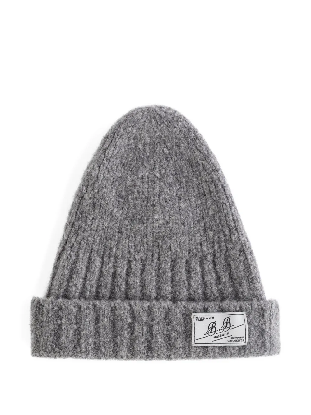 B.B. Walace Shore ribbed beanie hat - Grigio