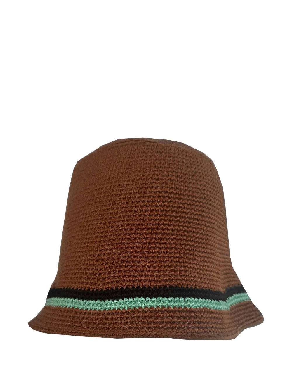 B.B. Walace Schnabel knitted cloche bucket hat - Marrone