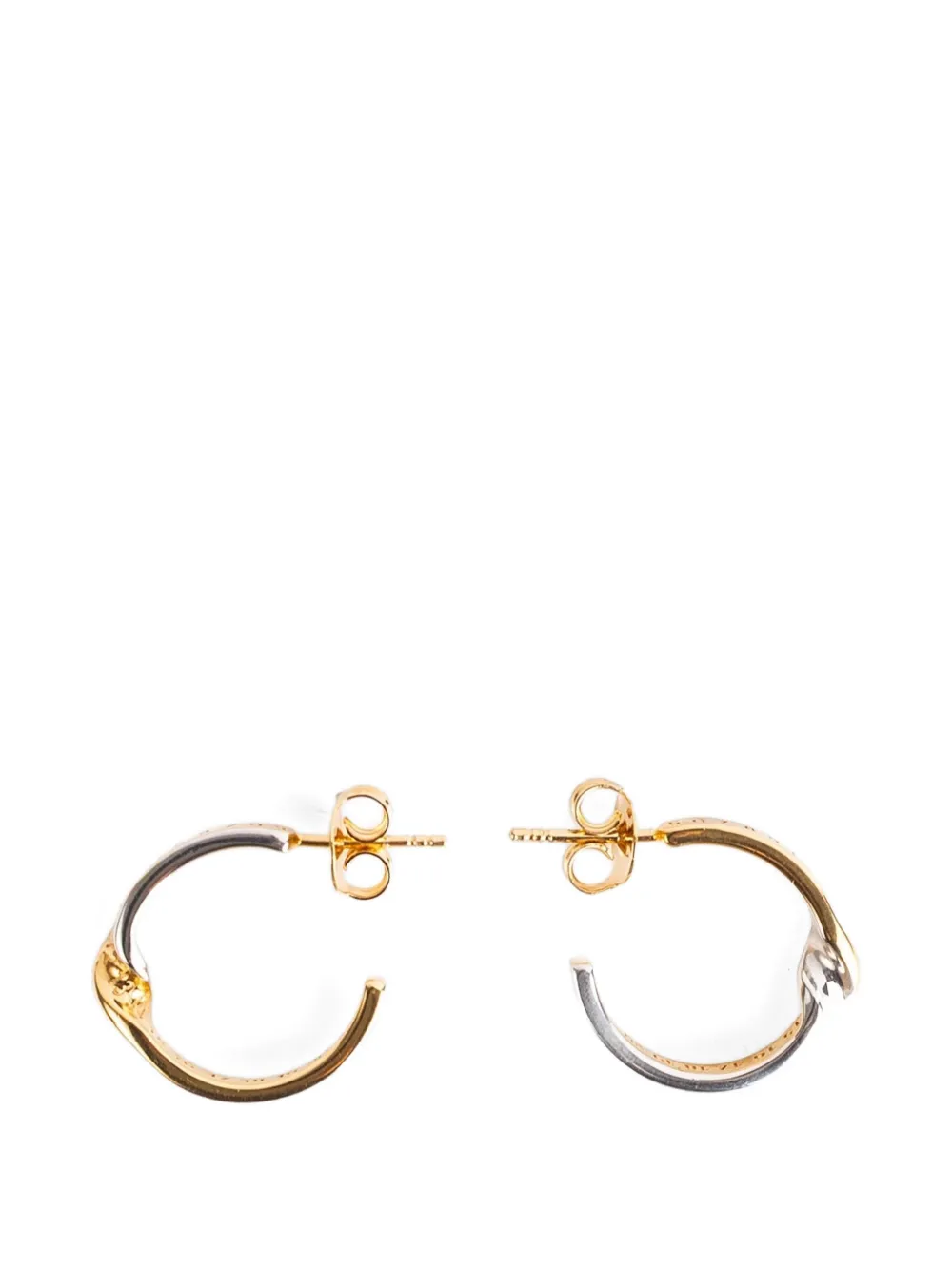Maison Margiela Numbers diamond hoop earrings - Oro