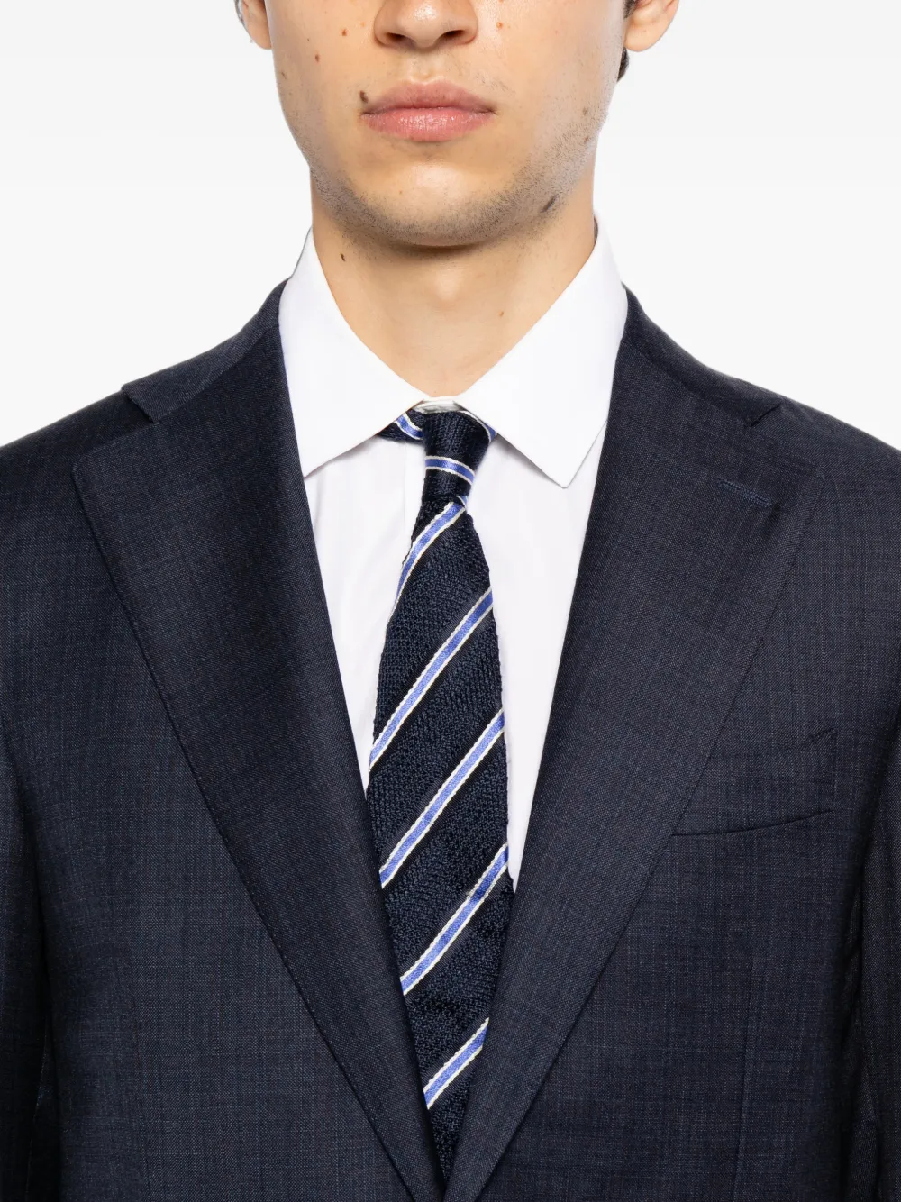 Canali Pak met enkele rij knopen Blauw