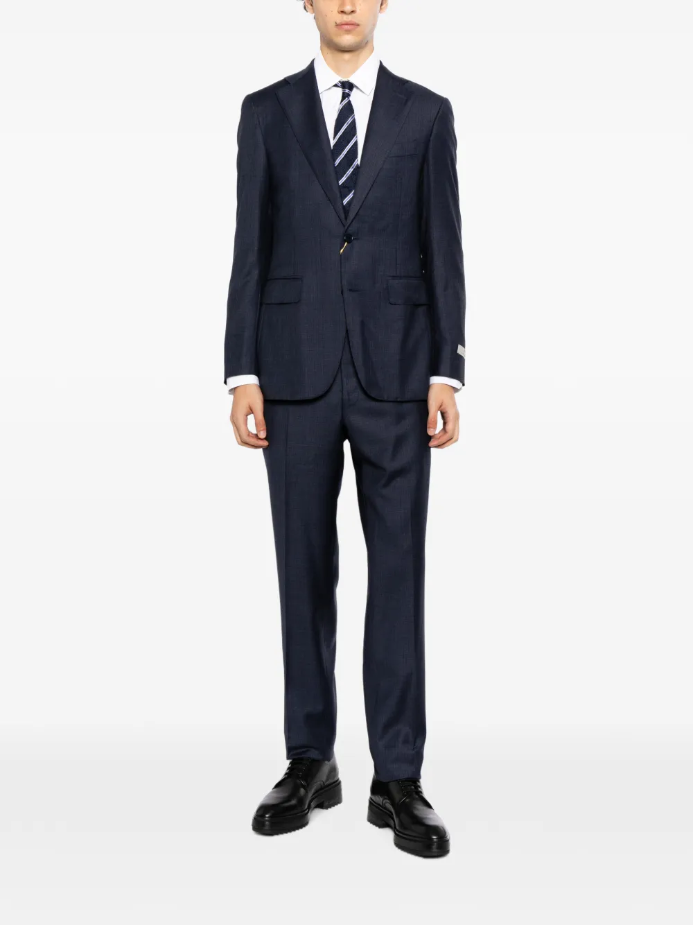 Canali Pak met enkele rij knopen Blauw