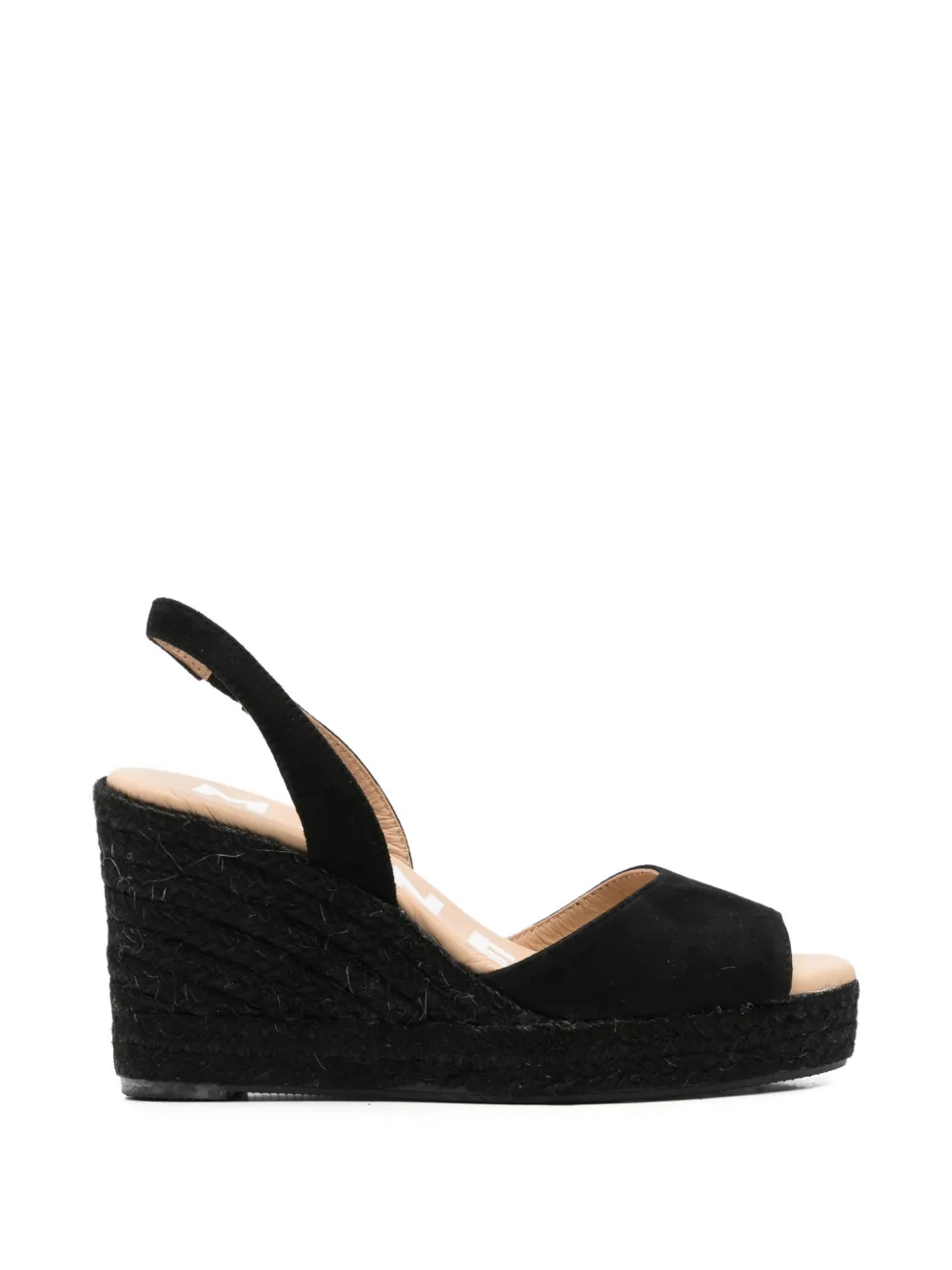 Manebi slingback wedge espadrilles Zwart