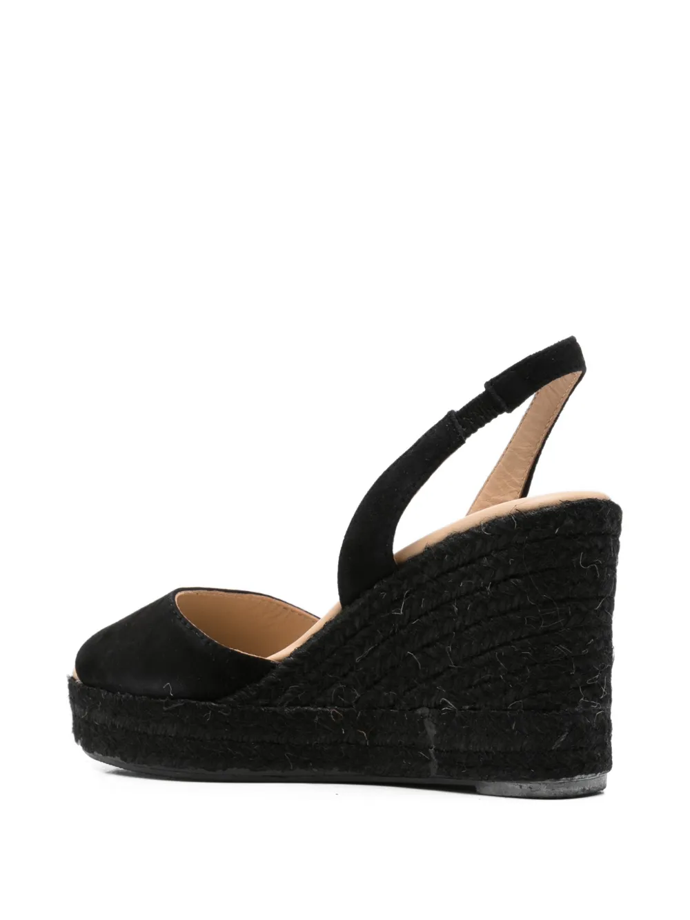 Manebi slingback wedge espadrilles Zwart
