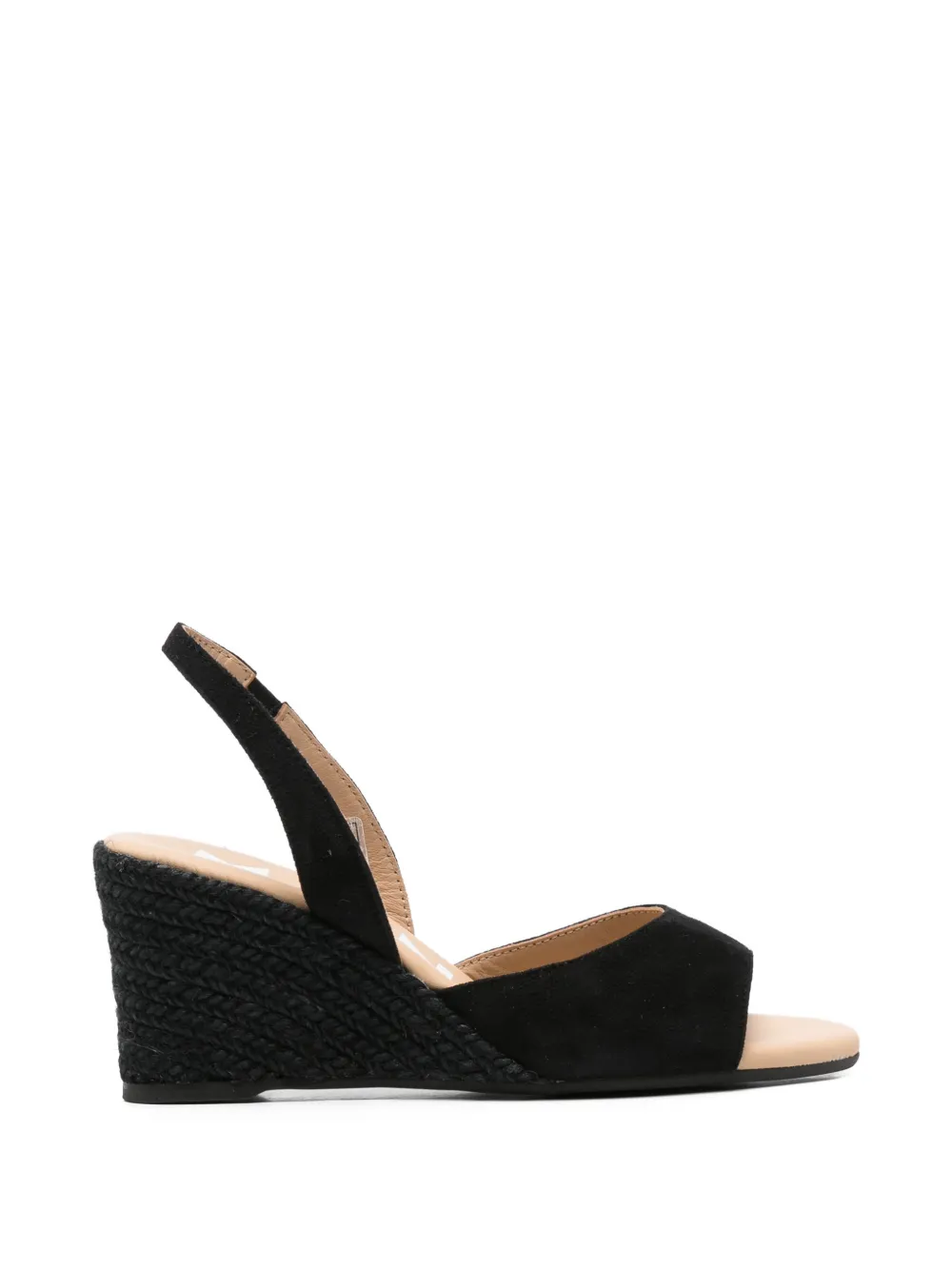 Manebi wedge slingback sandals Zwart