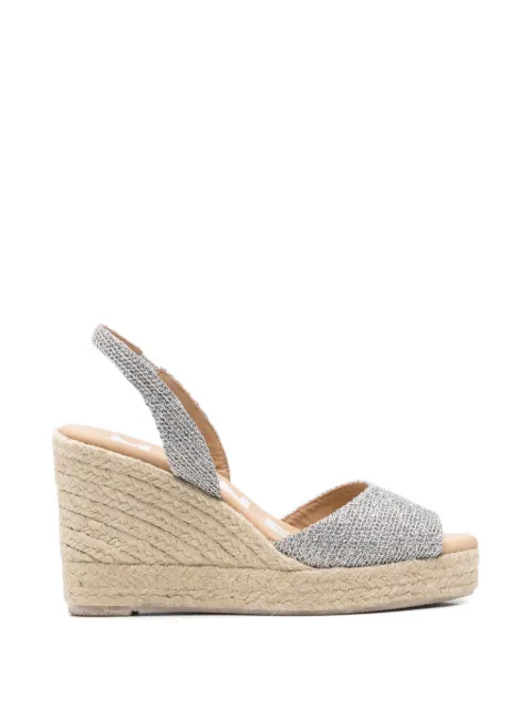 Manebi glitter-detail wedge espadrilles