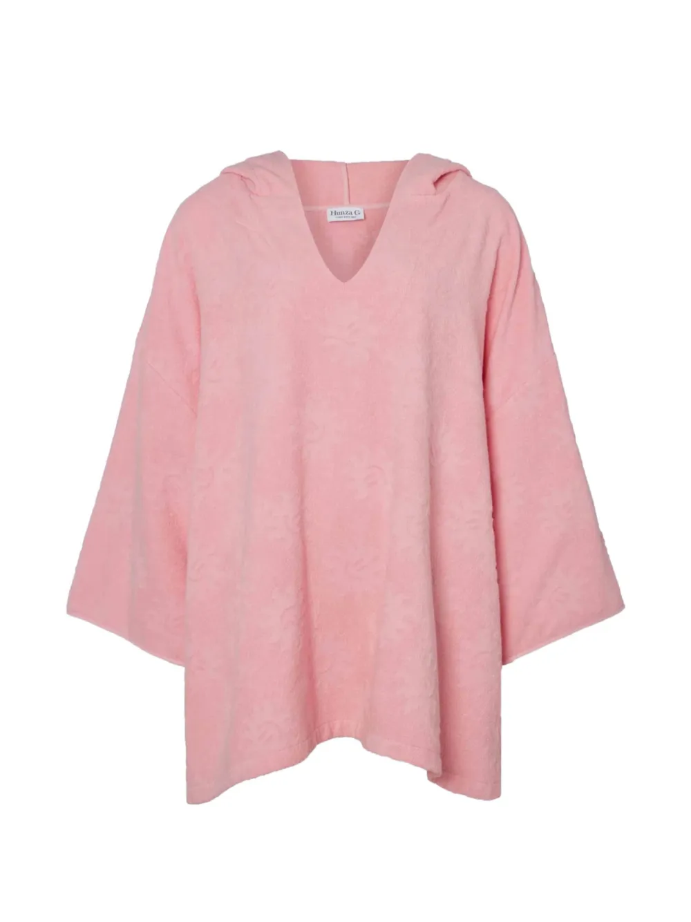 Hunza G Sunny hooded poncho - Rosa