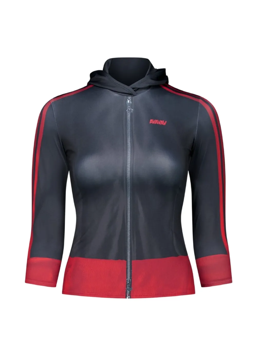 AVAVAV x adidas Originals three-stripe zip-up hoodie - Nero