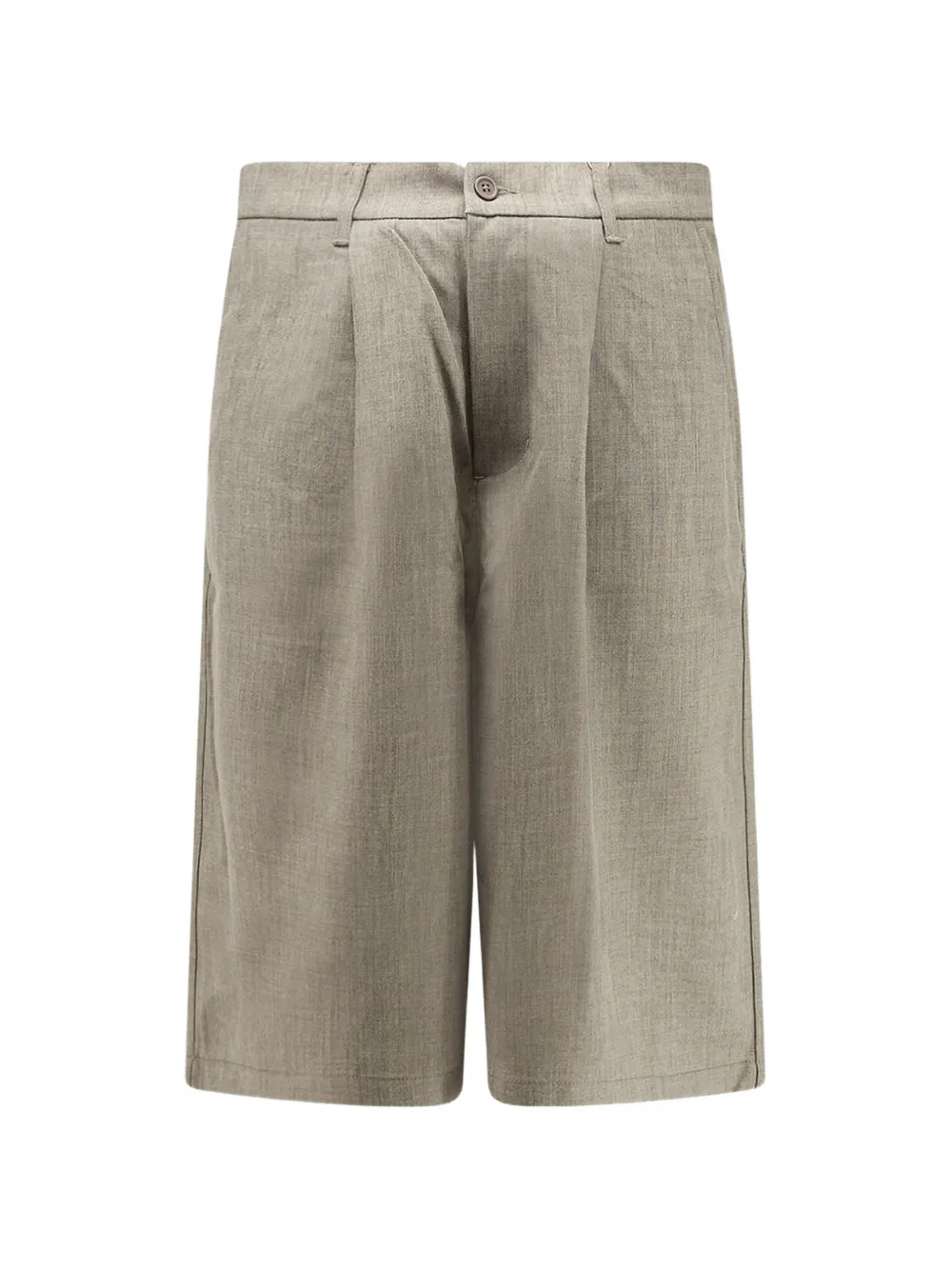 Woodbird Bin Guan pleated bermuda shorts - Marrone