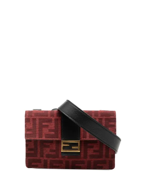 Fendi Pre-Owned 2010-2026 Zucca Baguette canvas verstelbare crossbodytas