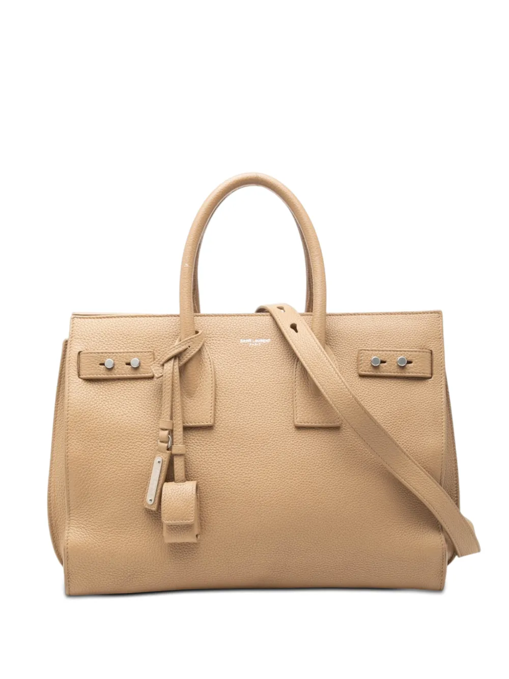 Saint Laurent Pre-Owned 2018 Small Grained Calfskin Supple Sac De Jour satchel - Brown