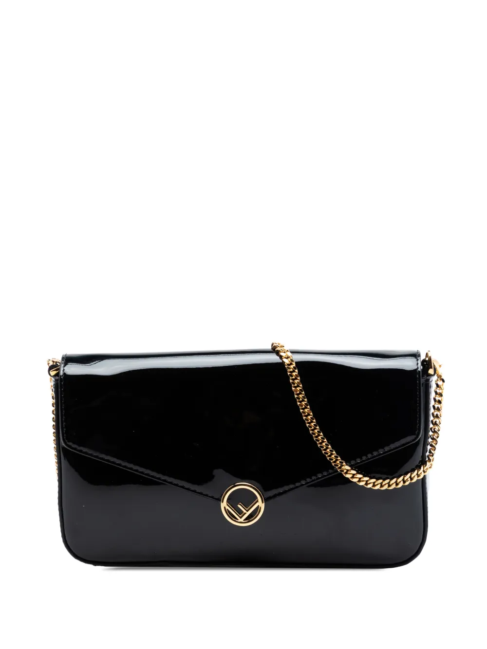 Fendi Pre-Owned 2010-2026 Patent F Is Fendi Envelope Wallet On Chain crossbody bag - Schwarz