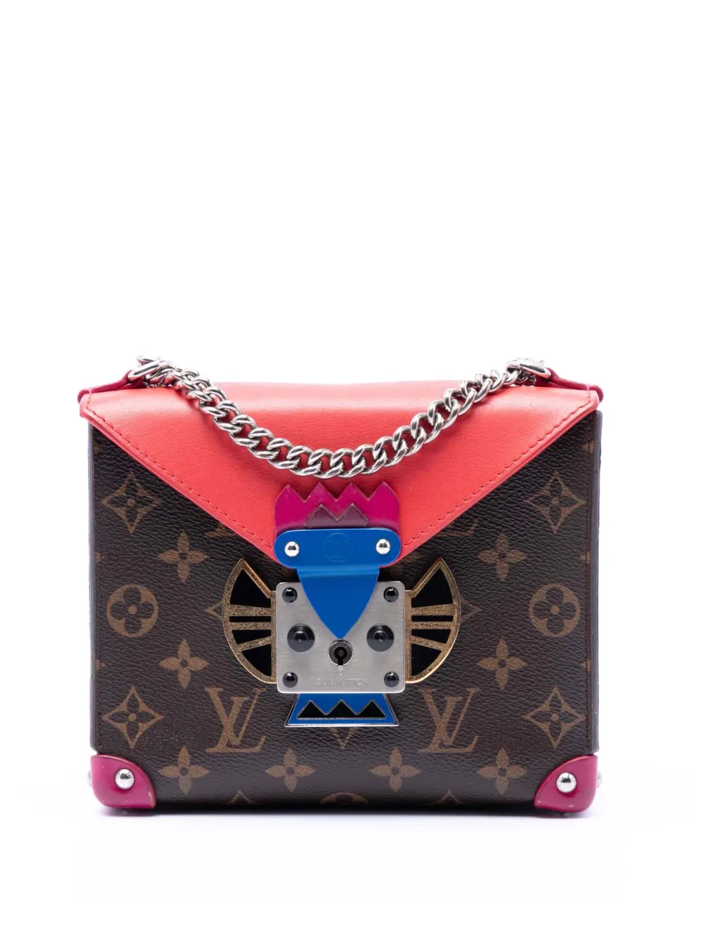 Louis Vuitton Pre-Owned 2015 Monogram Tribal Mask Pochette PM crossbody bag - Brown