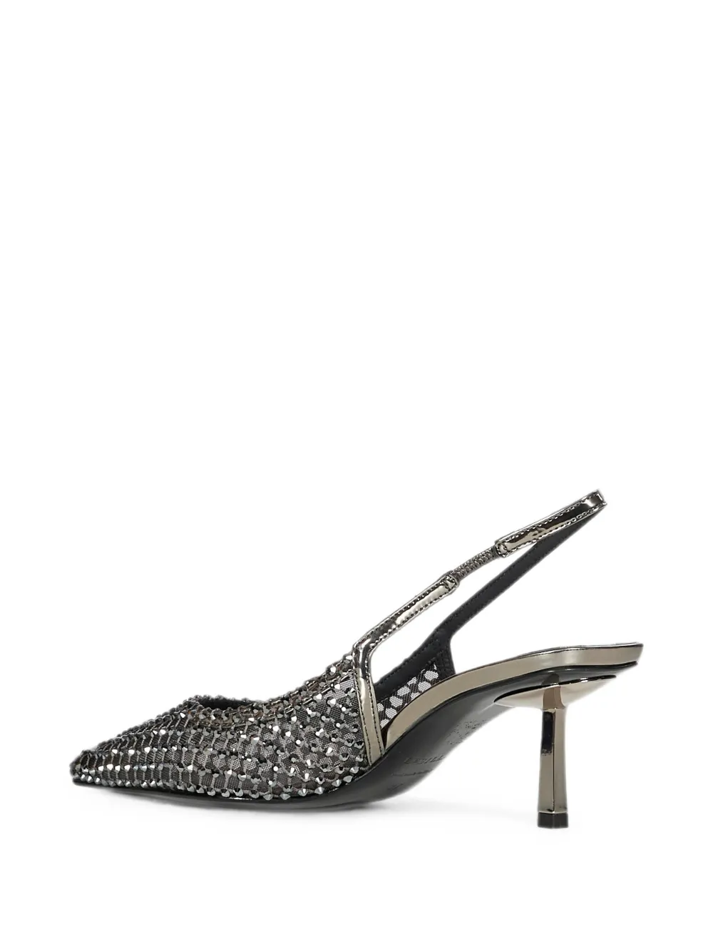 Le Silla crystal-embellished mesh pumps Grijs