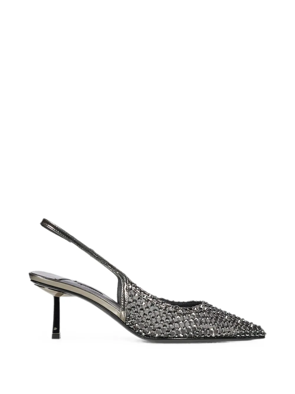 Le Silla crystal-embellished mesh pumps Grijs