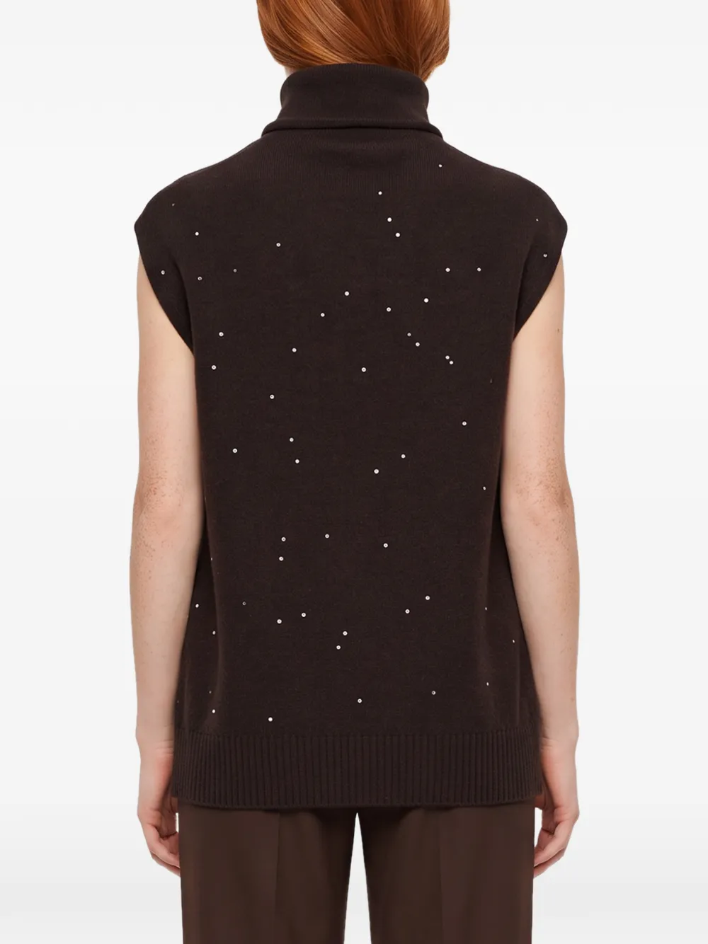 Antonelli Garfagnana sequin-embellished roll-neck sweater Bruin