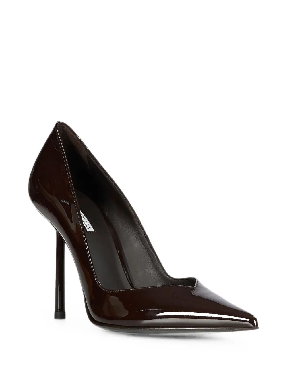 Le Silla Vivienne patent-finish pointed-toe pumps Bruin