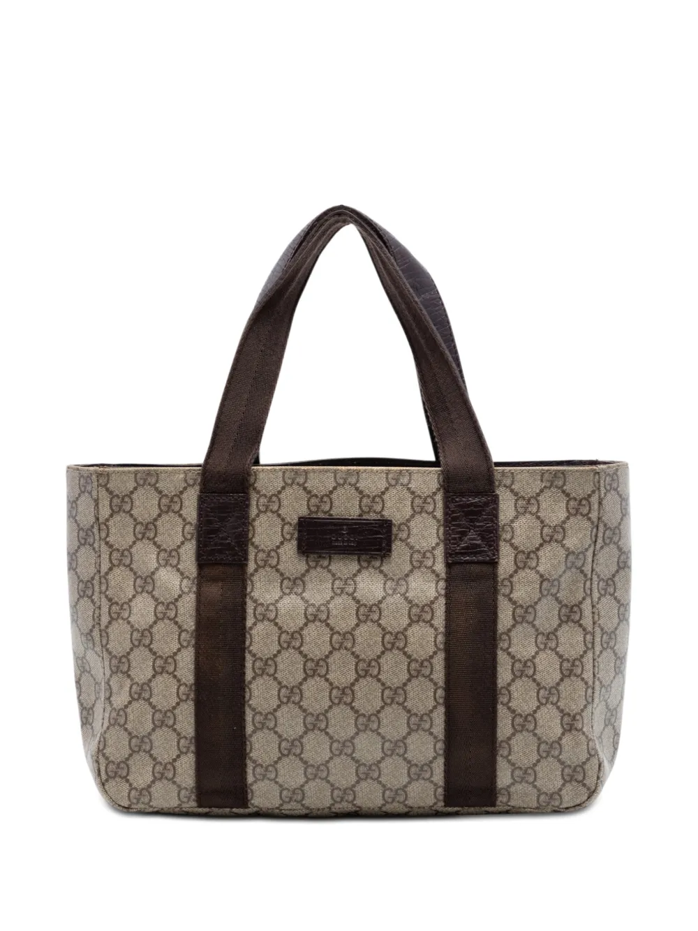 Pre-owned Gucci 2000-2015 Gg Supreme Tote Bag In Brown