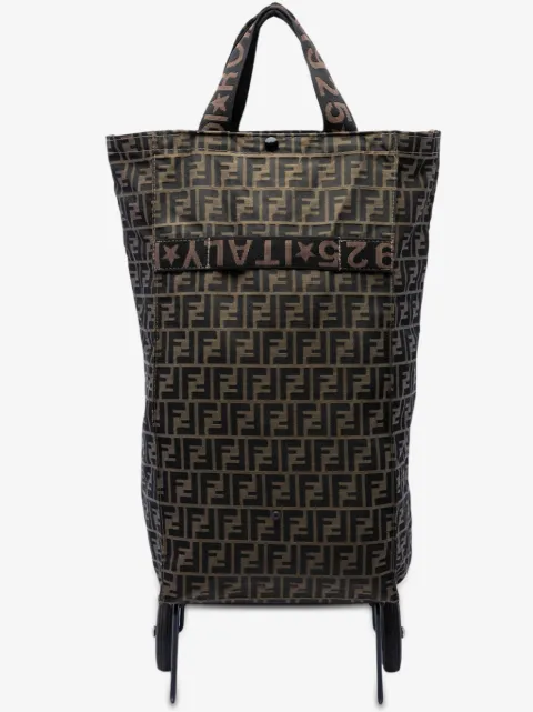 Fendi Pre-Owned bolsa de viaje Foldable Jolly Trailer Rolling Cart de lona Zucca del siglo XX