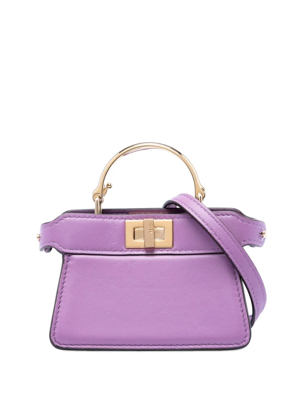 Fendi Pre-Owned 2010-2026 Nano Calfskin Peekaboo ISeeU Maxi Handle satchel - Violett