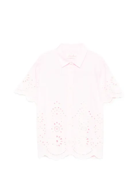 MC2 Saint Barth Kids Clementine broderie-anglaise scalloped-hem shirt