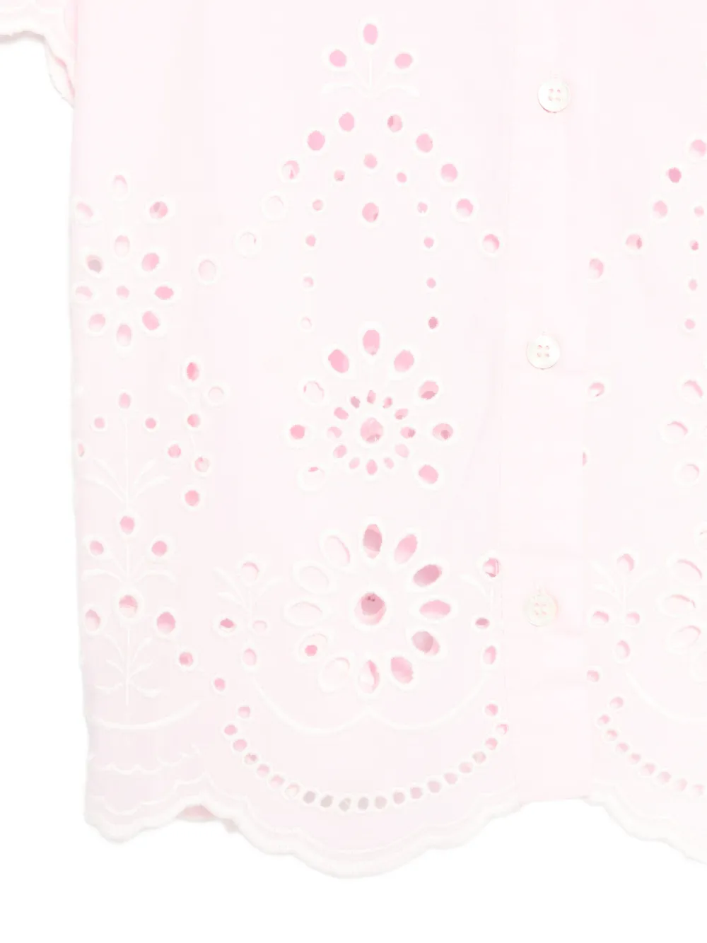 MC2 Saint Barth Kids Clementine broderie anglaise gewelfd shirt Roze