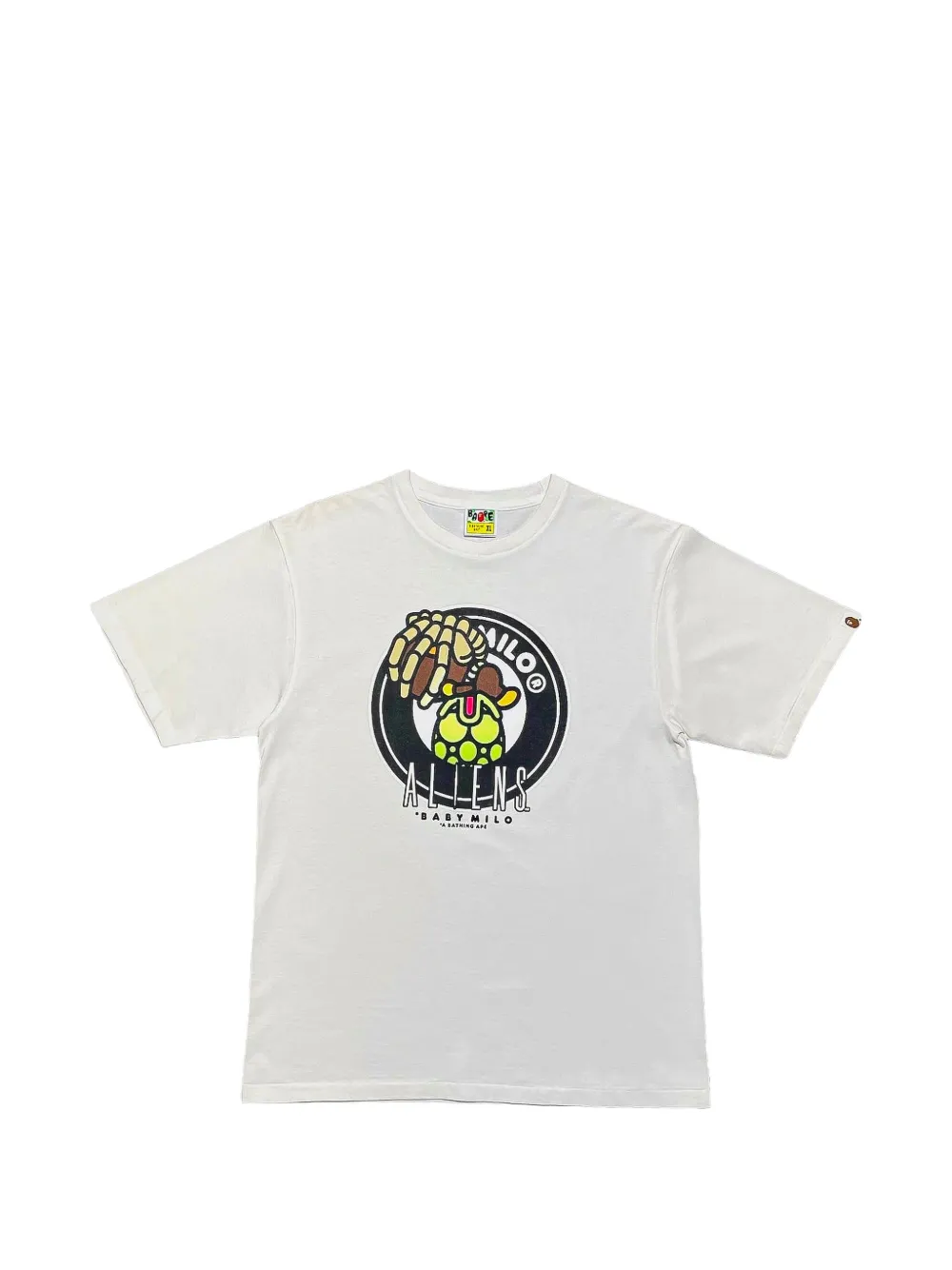 A BATHING APE® Baby Milo graphic-print T-shirt - Bianco