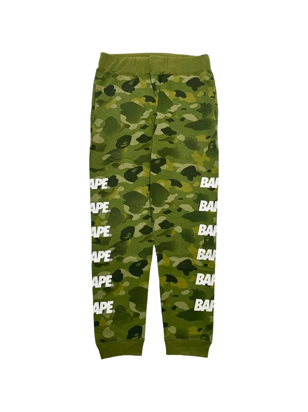 A BATHING APE® camouflage-print logo-print track pants - Verde