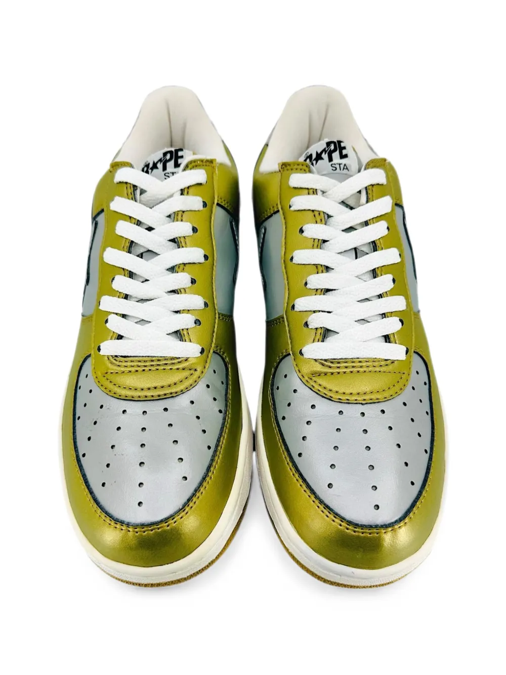 A BATHING APE Bapesta 10th Anniversary metallic sneakers Goud