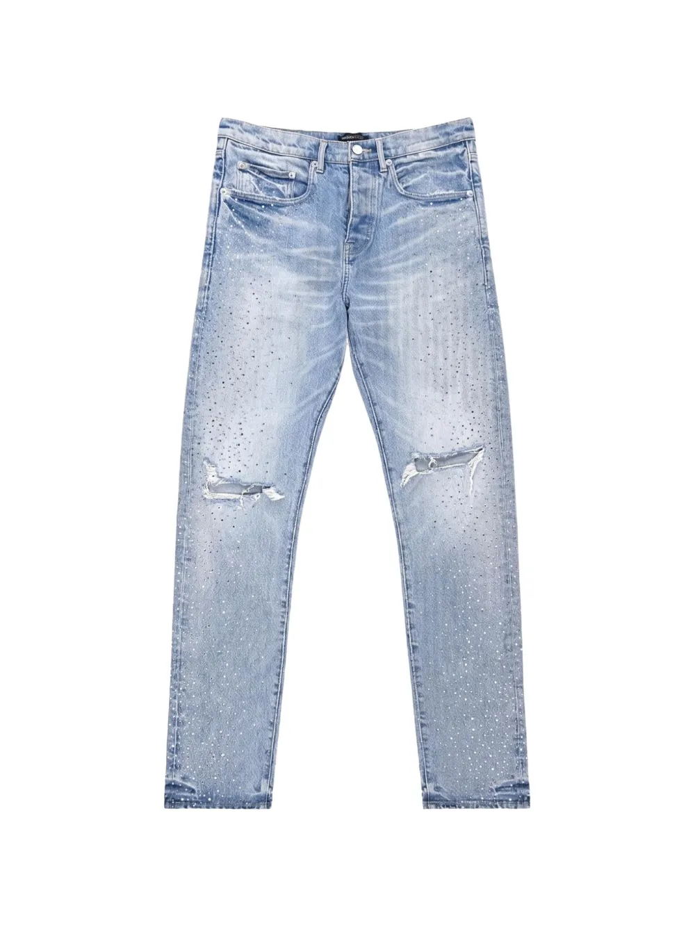 Purple Brand Holloway crystal-embellished jeans - Blu