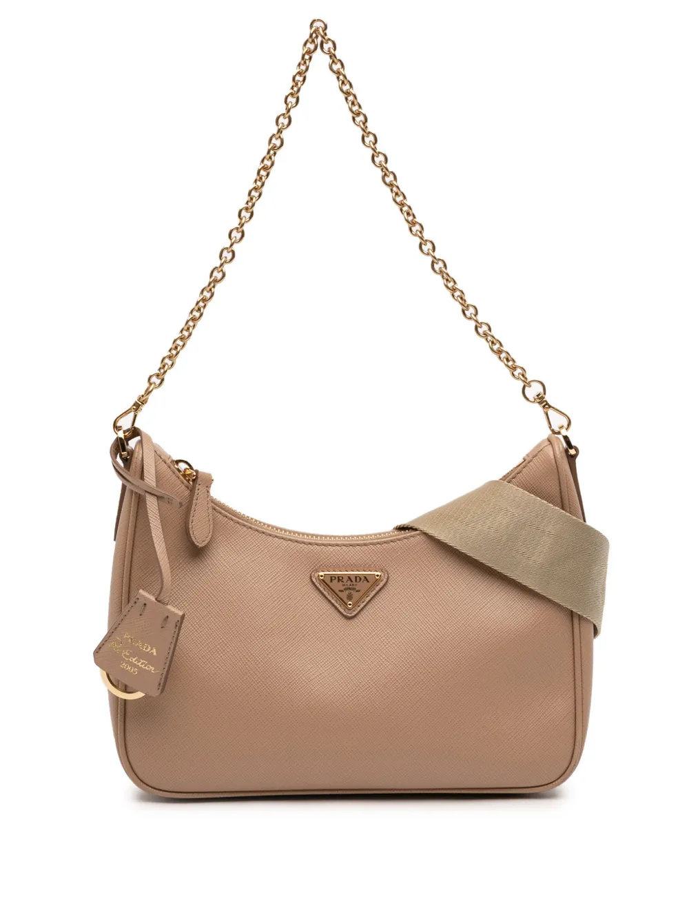 Prada Pre-Owned 2019-2026 Saffiano Lux Re Edition 2005 satchel - Marrone