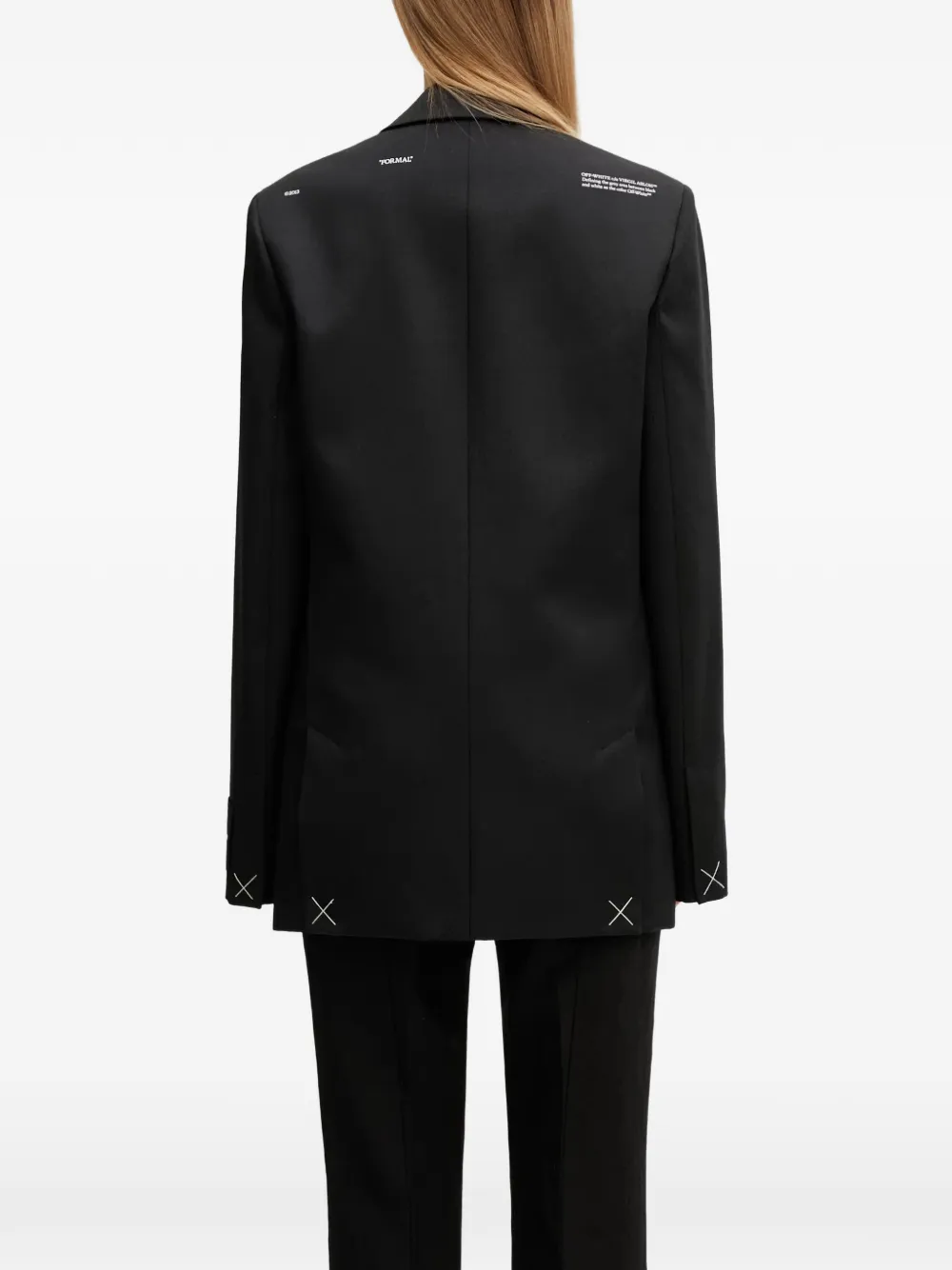 Off-White Blazer met logopatch Zwart