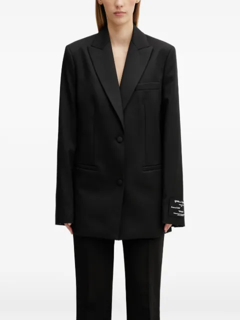 Off-White logo-patch single-breasted blazer