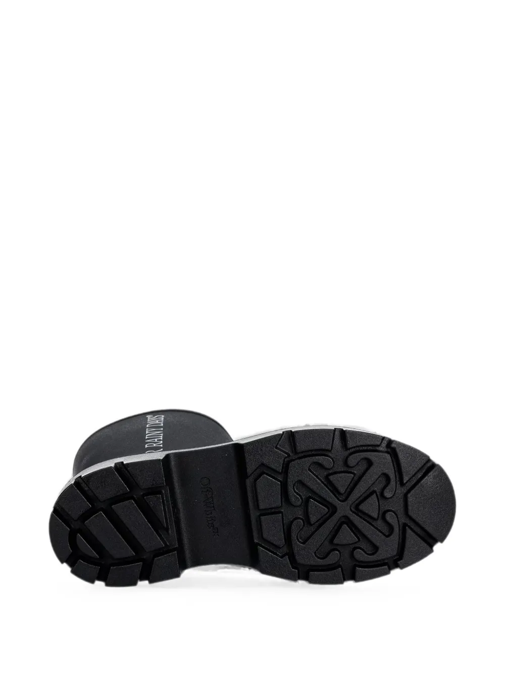 Off-White Reboot slogan-print chunky-sole boots Zwart