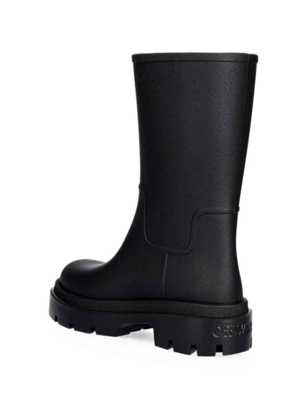 Off-White Reboot slogan-print chunky-sole boots Zwart