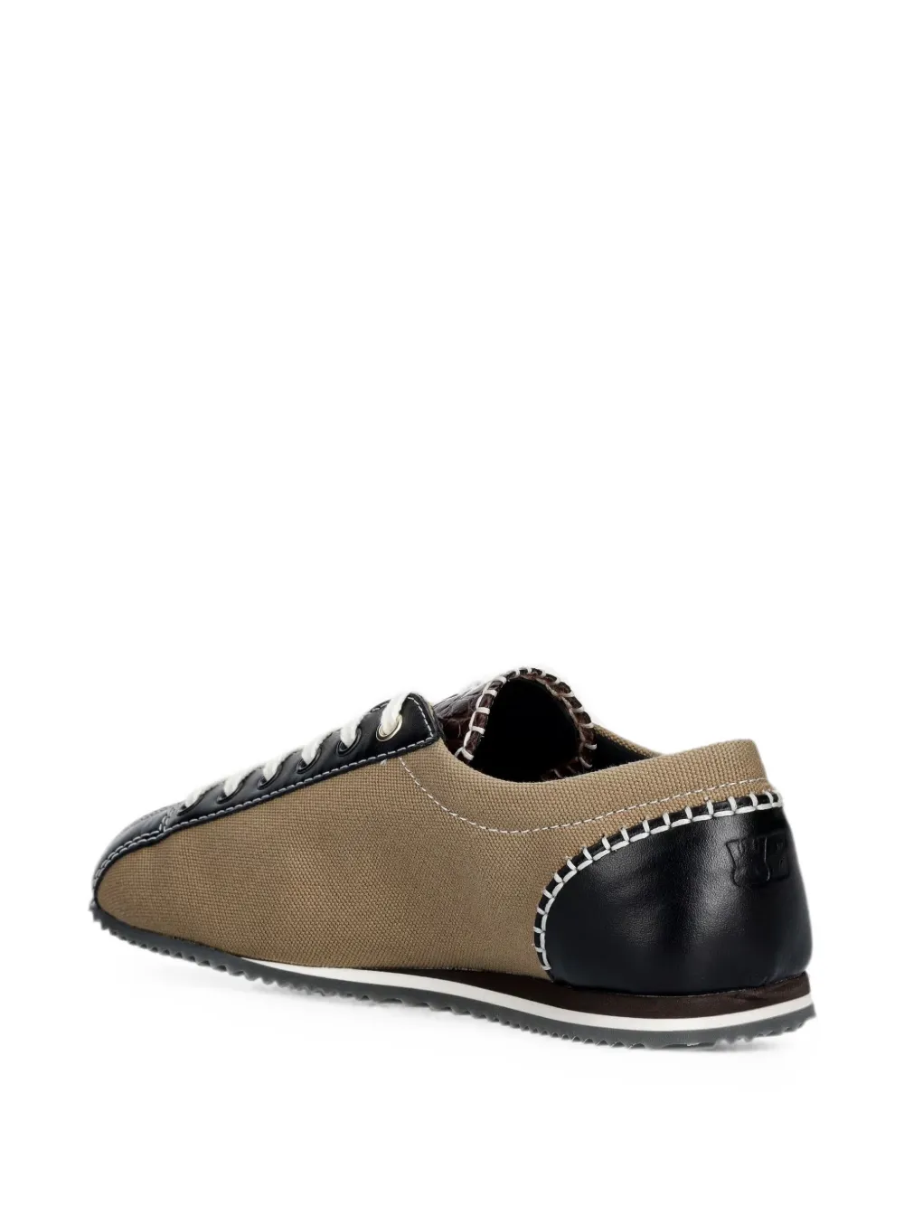 Wales Bonner Paris sneakers met contrasterende stiksels en leren vlakken Beige